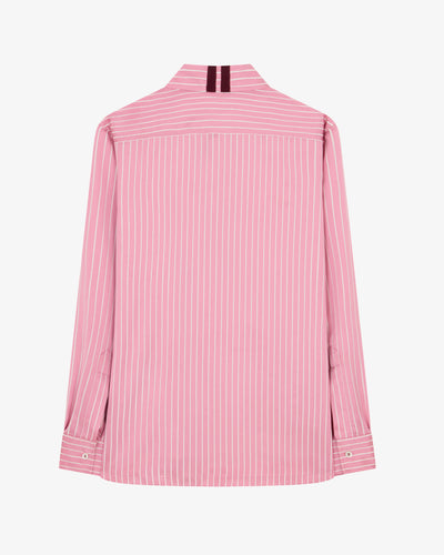 Satin Stripe George Shirt - Pink SERENA BUTE