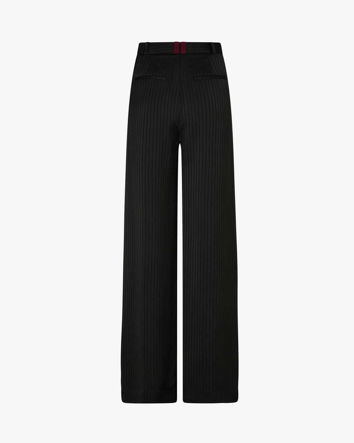 Satin Stripe Serena Trouser - Black