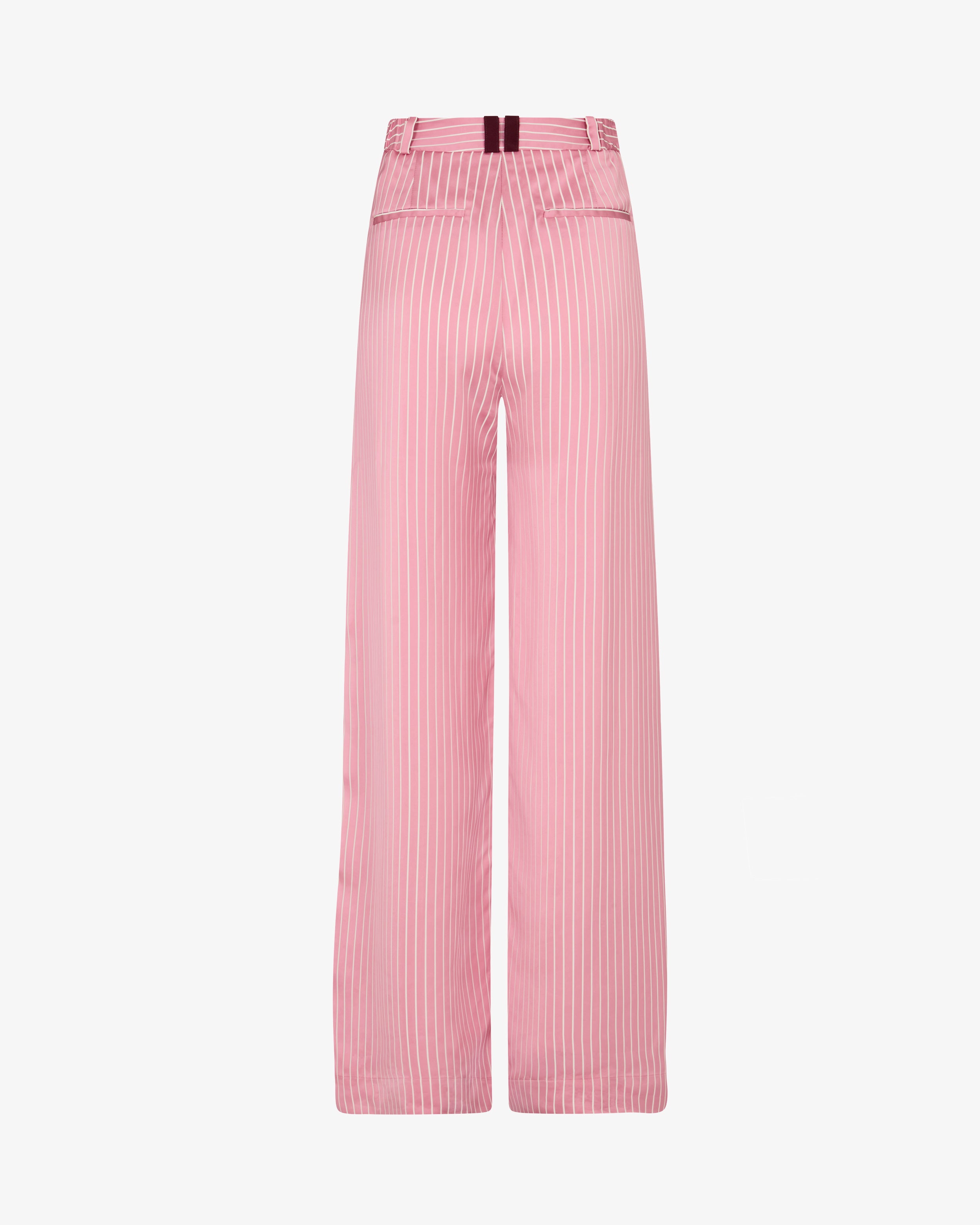 Satin Stripe Serena Trouser - Pink