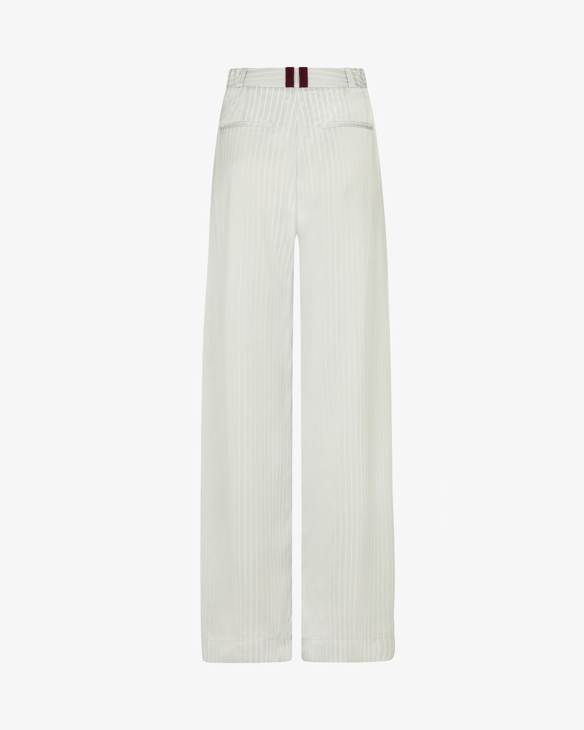 Satin Stripe Serena Trouser - Silver