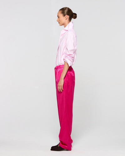 Satin Tapered Jogger - Fuschia SERENA BUTE