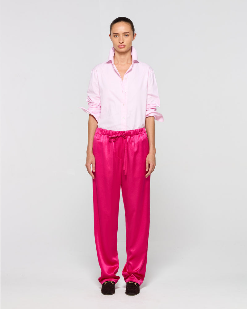 Satin Tapered Jogger - Fuschia picture #3