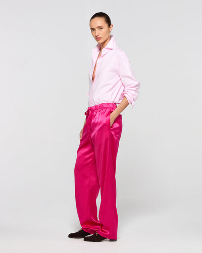 Satin Tapered Jogger - Fuschia SERENA BUTE