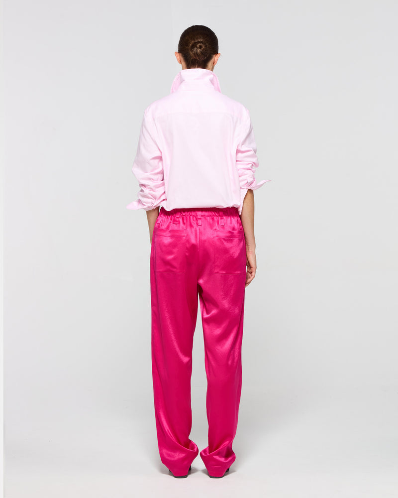 Satin Tapered Jogger - Fuschia SERENA BUTE