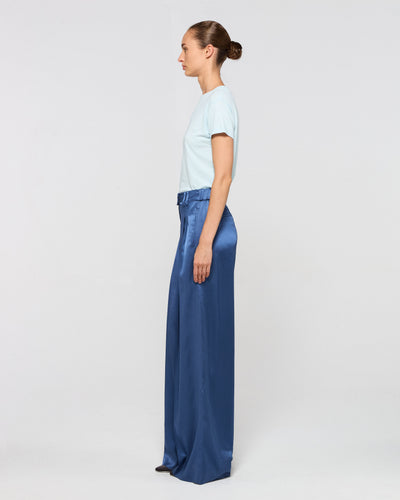Satin Serena Trouser - Dusty Navy Blue SERENA BUTE