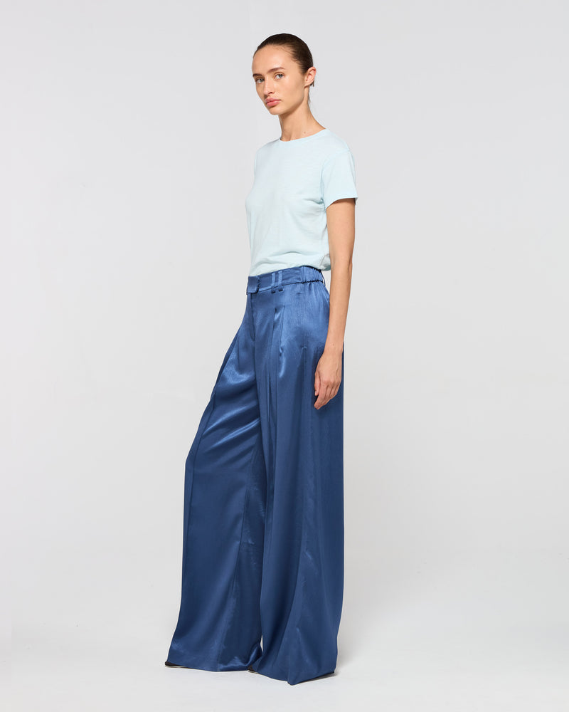 Satin Serena Trouser - Dusty Navy Blue picture #4