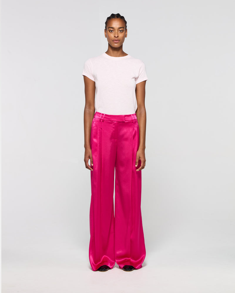 Satin Serena Trouser - Fuschia picture #2