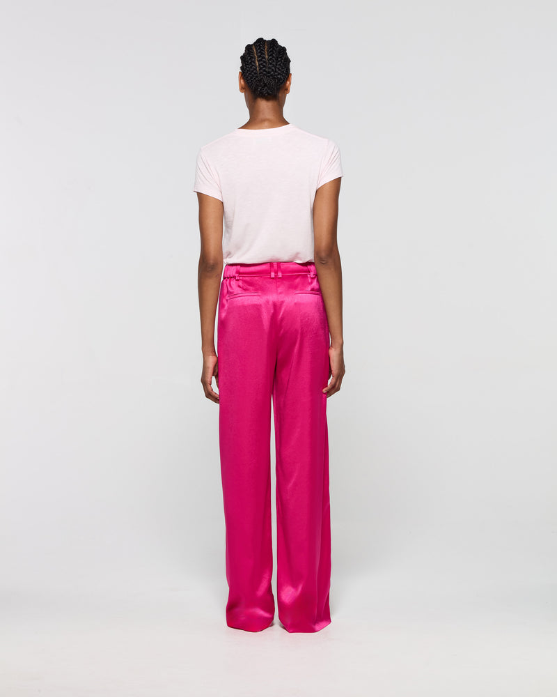 Satin Serena Trouser - Fuschia picture #3