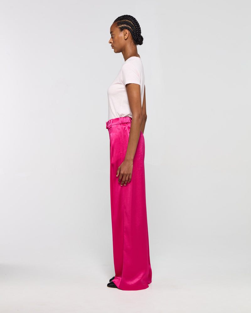 Satin Serena Trouser - Fuschia picture #4