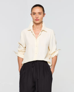 Silk Classic Shirt - Cream