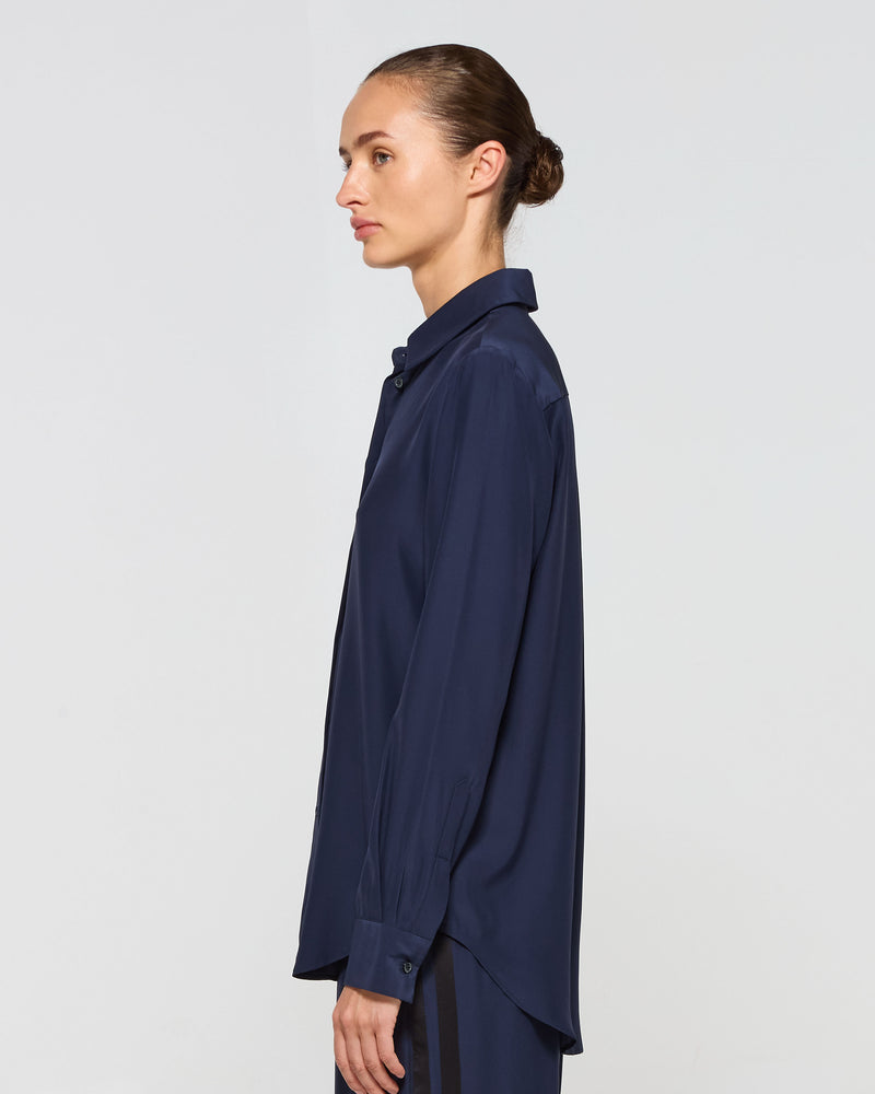 Silk Classic Shirt - Navy Blue picture #3
