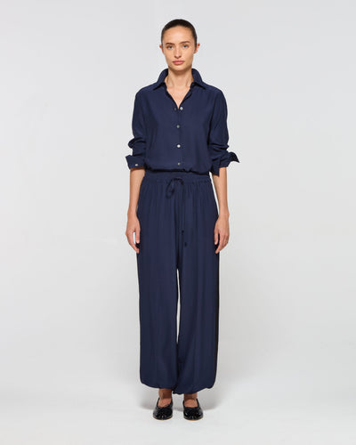 Silk Icon Jogger - Navy Blue SERENA BUTE