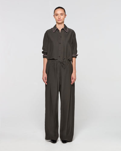 Silk Relaxed Jogger - Fir SERENA BUTE
