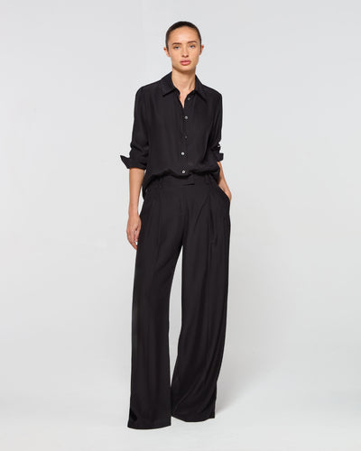 Silk Serena Trouser - Black SERENA BUTE