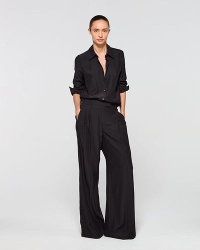 Silk Serena Trouser - Black SERENA BUTE