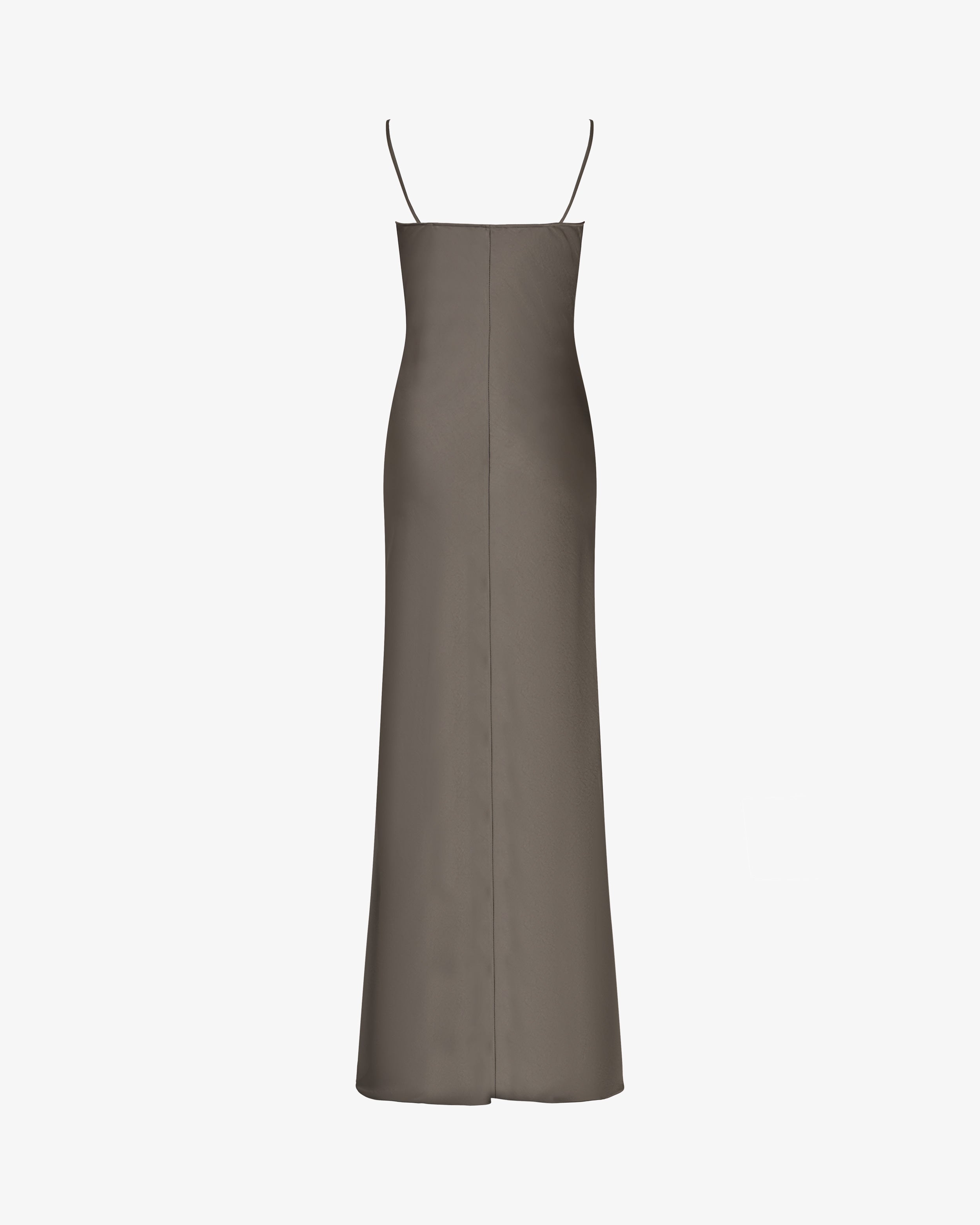 Satin Slip Dress '25 - Charcoal