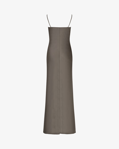 Satin Slip Dress '25 - Charcoal SERENA BUTE