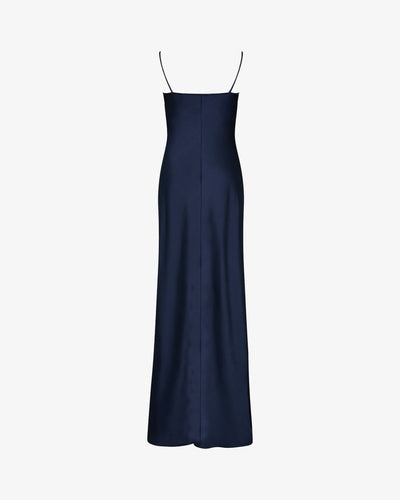 Satin Slip Dress '25 - Dark Navy SERENA BUTE