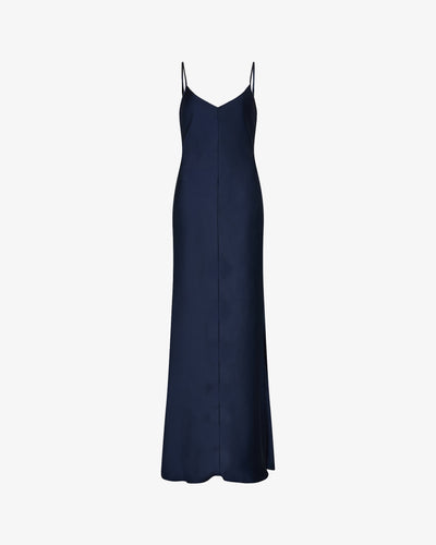 Satin Slip Dress '25 - Dark Navy SERENA BUTE