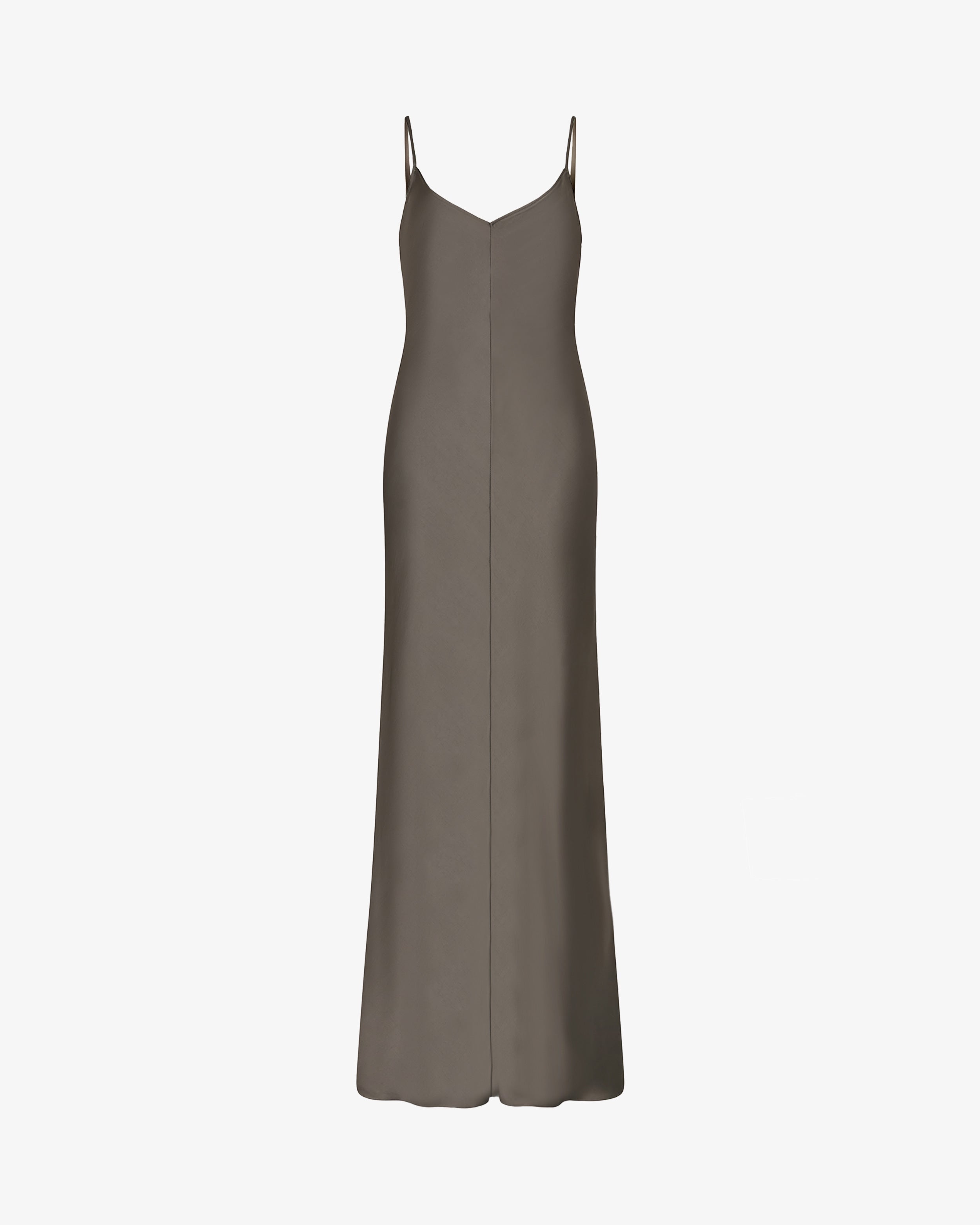 Satin Slip Dress '25 - Charcoal