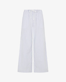 Striped Cropped Jogger - Navy/White