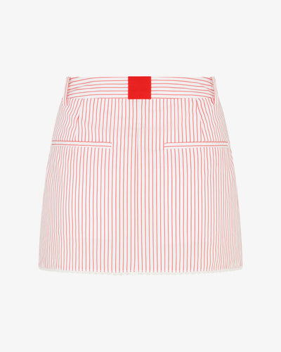 Striped Serena Mini Skirt - Red/White SERENA BUTE