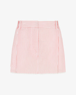 Striped Serena Mini Skirt - Red/White