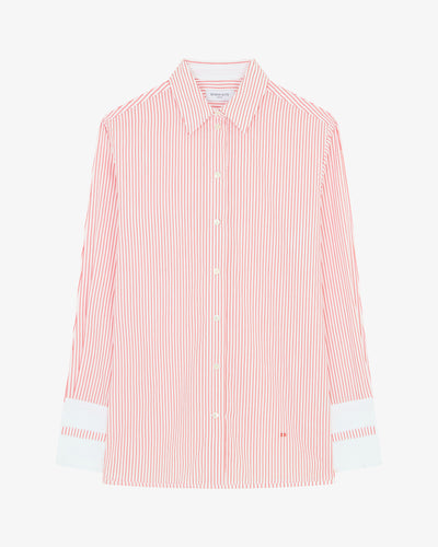 Striped Oversized Shirt '25 - Red/White SERENA BUTE