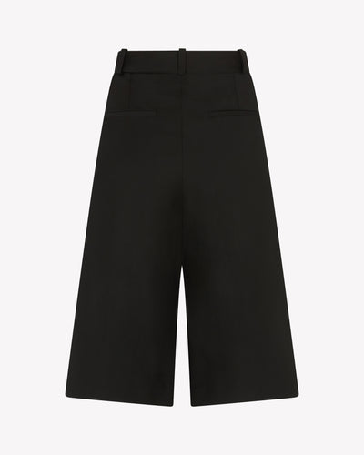 Tailored Culottes - Black Wool SERENA BUTE