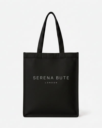 Cotton Tote Bag - Black SERENA BUTE