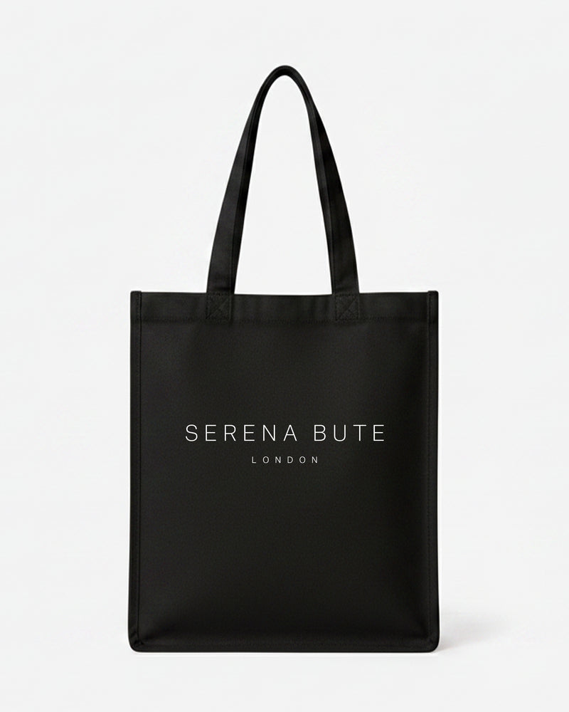 Cotton Tote Bag - Black SERENA BUTE