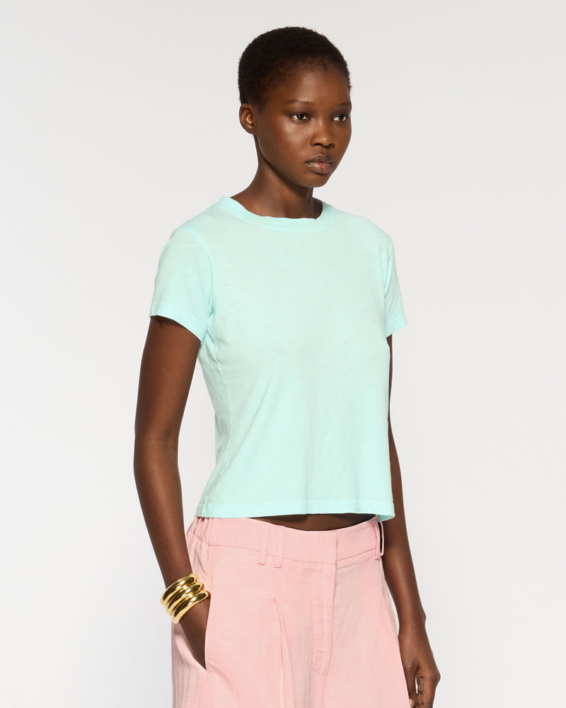 Cotton Short Sleeve T-Shirt - Aqua picture #3