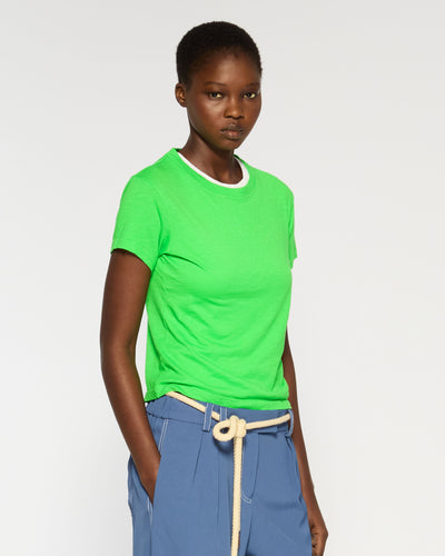 Cotton Short Sleeve T-Shirt - Classic Green SERENA BUTE