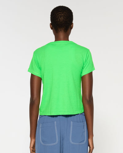 Cotton Short Sleeve T-Shirt - Classic Green SERENA BUTE