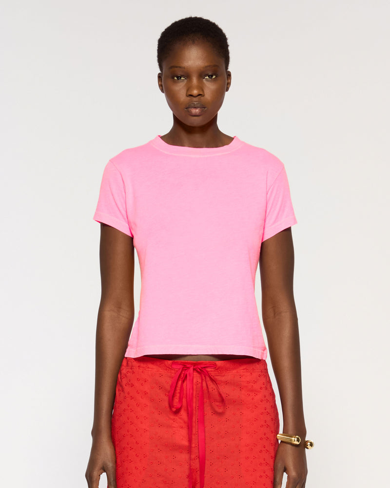 Cotton Short Sleeve T-Shirt - Shocking Pink picture #2