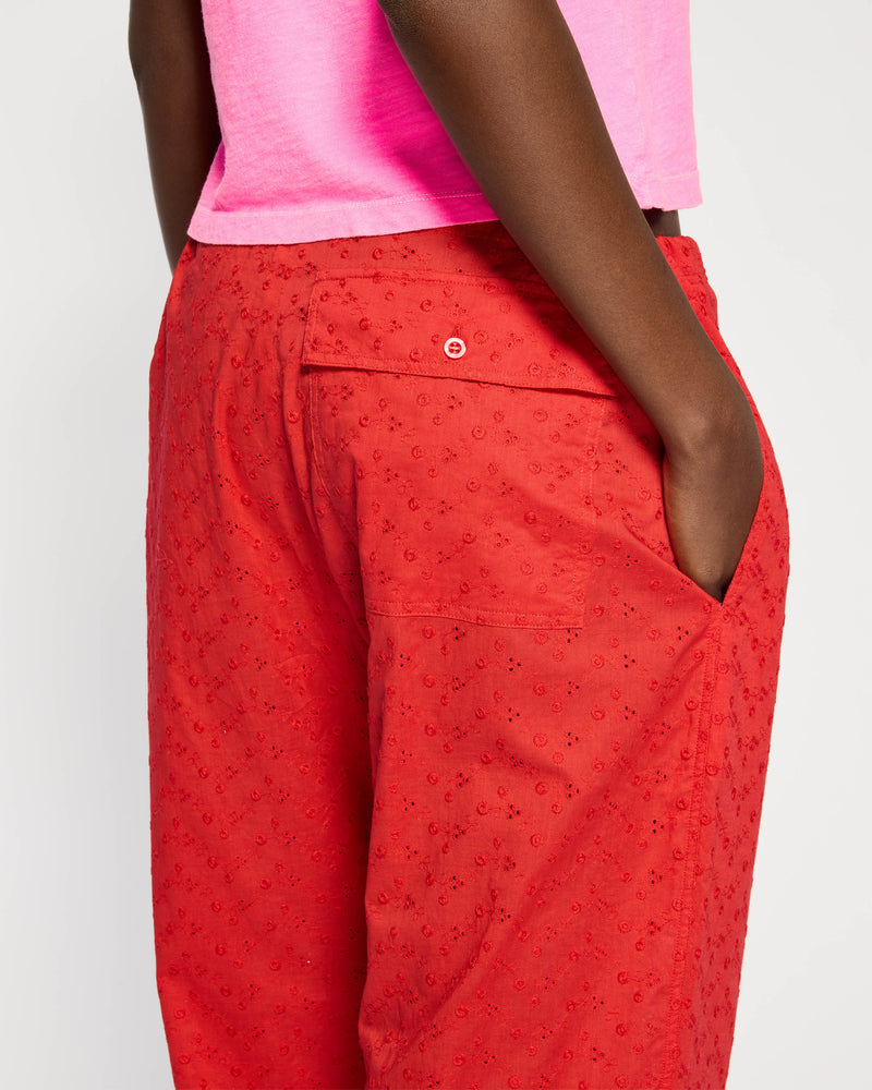 Broderie Summer Jogger - Red SERENA BUTE