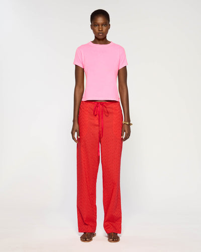 Broderie Summer Jogger - Red SERENA BUTE