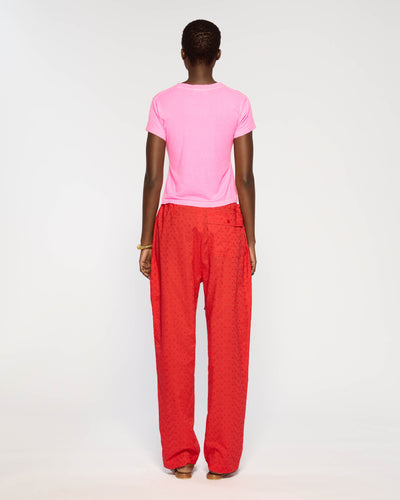 Broderie Summer Jogger - Red SERENA BUTE