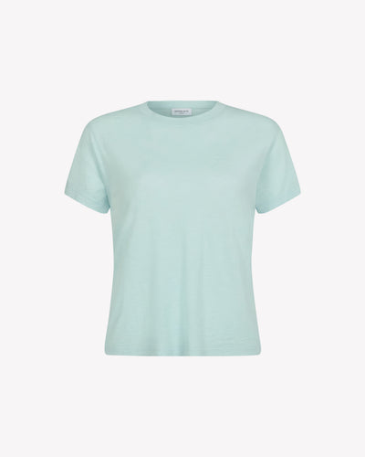 Cotton Short Sleeve T-Shirt - Pale Blue SERENA BUTE
