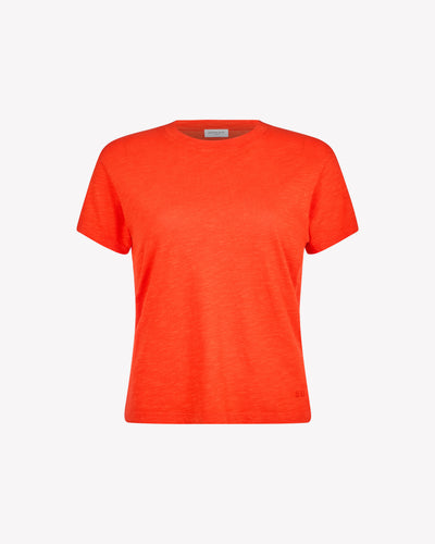 Cotton Short Sleeve T-Shirt - Red SERENA BUTE