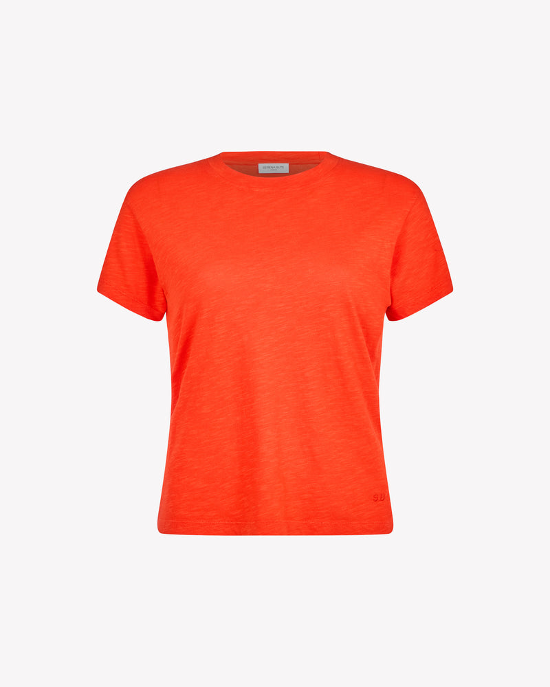 Cotton Short Sleeve T-Shirt - Red picture #1