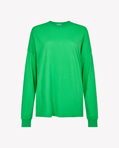 Cotton Long Sleeve T-Shirt - Classic Green SERENA BUTE