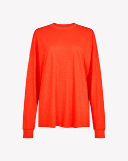 Cotton Long Sleeve T-Shirt - Red