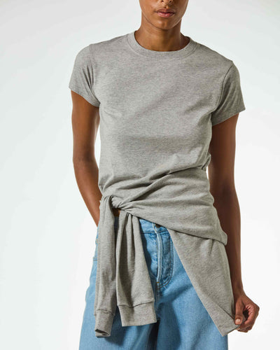Classic Cotton Short Sleeve T-Shirt - Grey SERENA BUTE