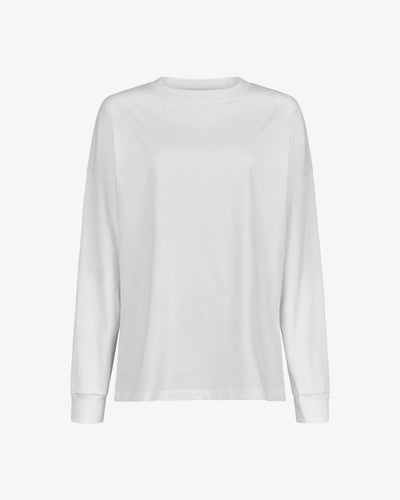Classic Cotton Long Sleeve T-Shirt - White SERENA BUTE