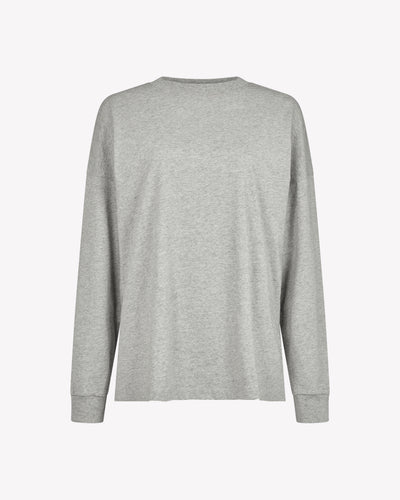 Classic Cotton Long Sleeve T-Shirt - Grey SERENA BUTE