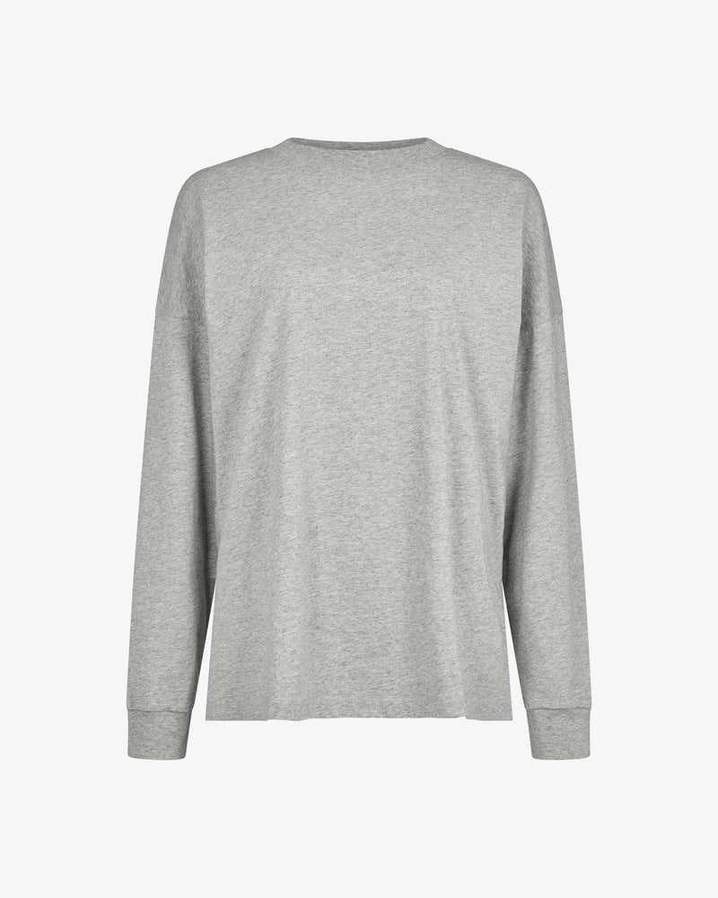 Classic Cotton Long Sleeve T-Shirt - Grey SERENA BUTE
