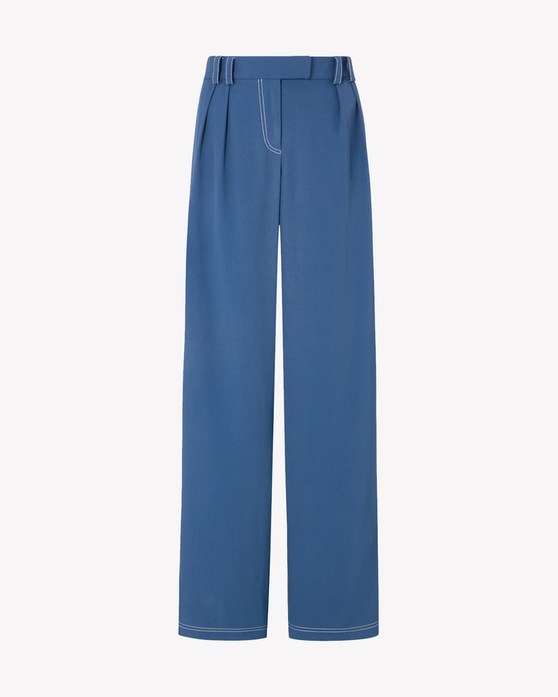 Lightweight Twill Boyfriend Trouser - Denim Blue picture #1