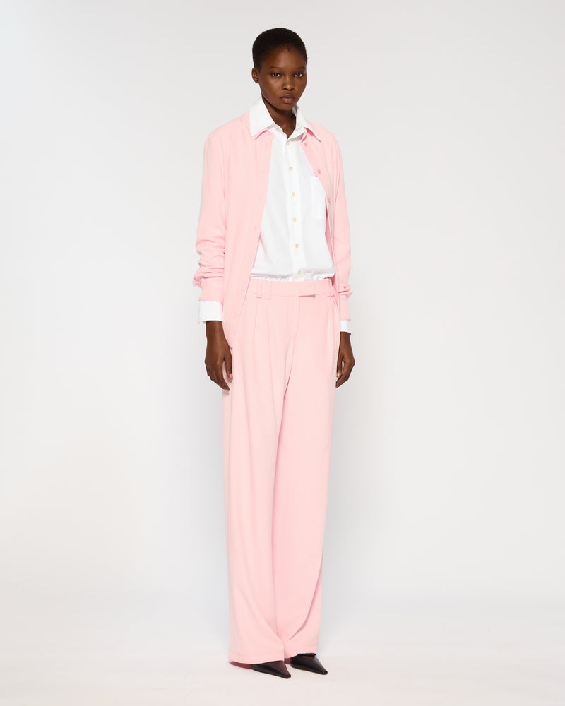 Lightweight Twill Boyfriend Trouser - Pale Pink picture #3
