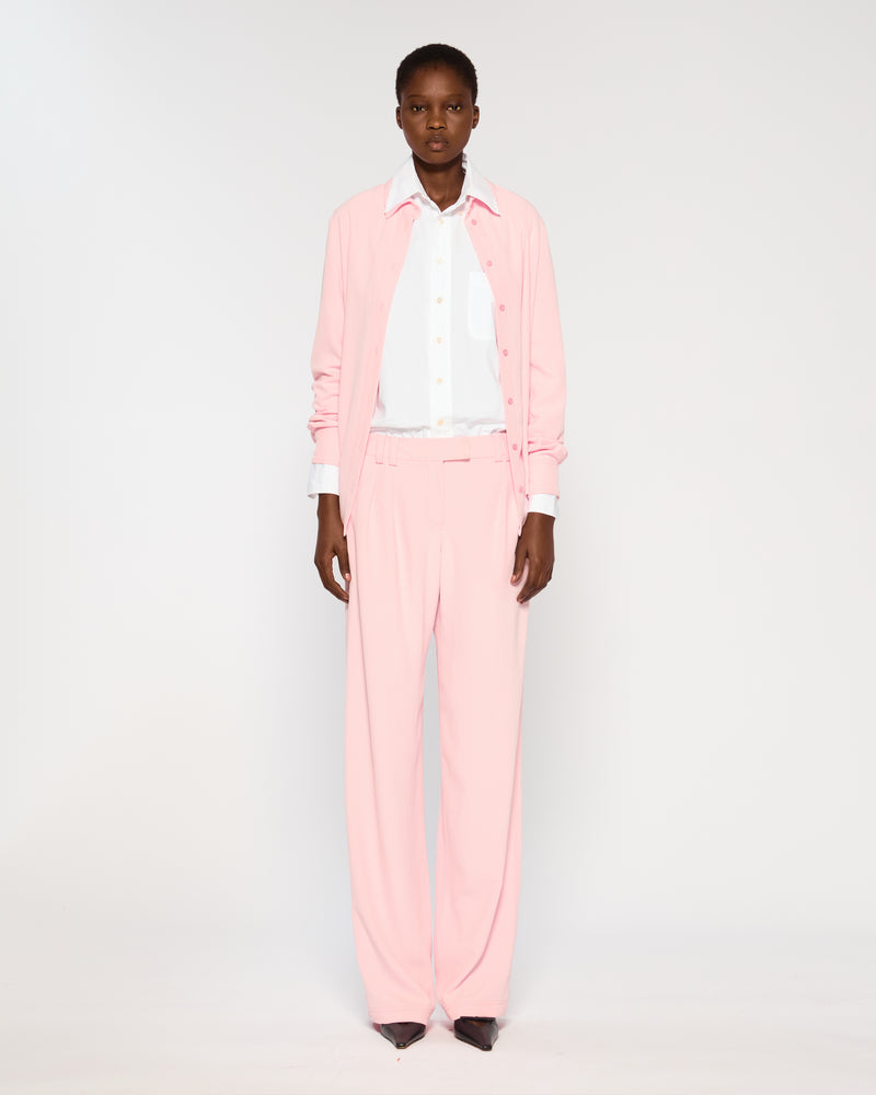 Lightweight Twill Boyfriend Trouser - Pale Pink picture #2